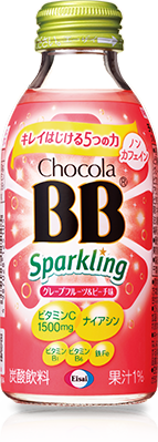 【48本セット】チョコラBBスパークリング 【グレープフルーツ＆ピーチ味】