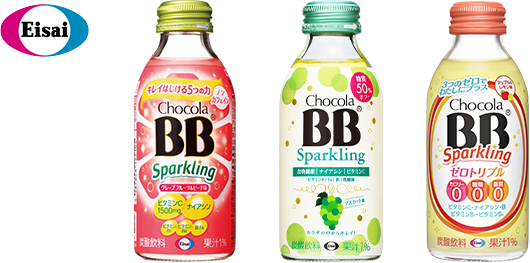 エーザイ チョコラBBスパークリング グレープフルーツ＆ピーチ味 マスカット味 アップル＆レモン味