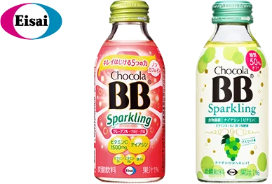 エーザイ チョコラBBスパークリング グレープフルーツ&ピーチ味 マスカット味 アップル&レモン味