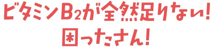 ビタミンB<sub>2</sub>が全然足りない!困ったさん!